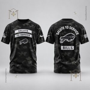 Buffalo Bills Salute to Service T-Shirt - back buffalo logo and lettering