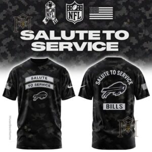 Buffalo Bills Salute to Service T-Shirt - front and back views