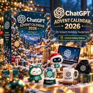 ChatGPT Advent Calendar 2026 - front box view with winter village artwork