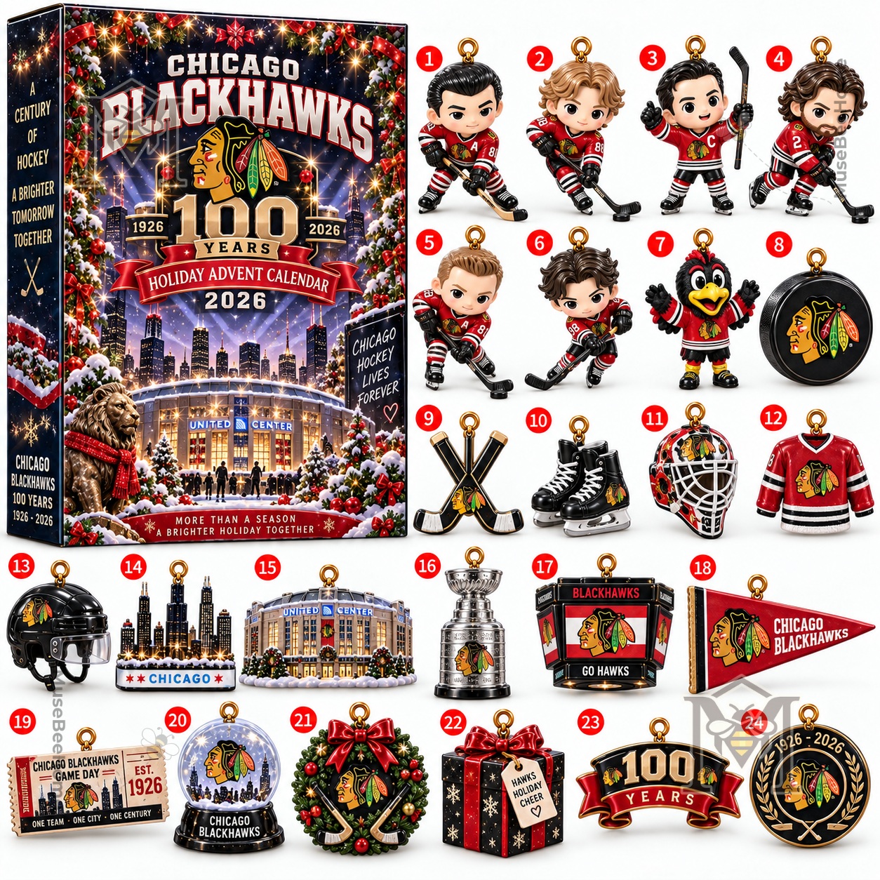 Chicago Blackhawks 100th Anniversary Advent Calendar 2026 - photo 2