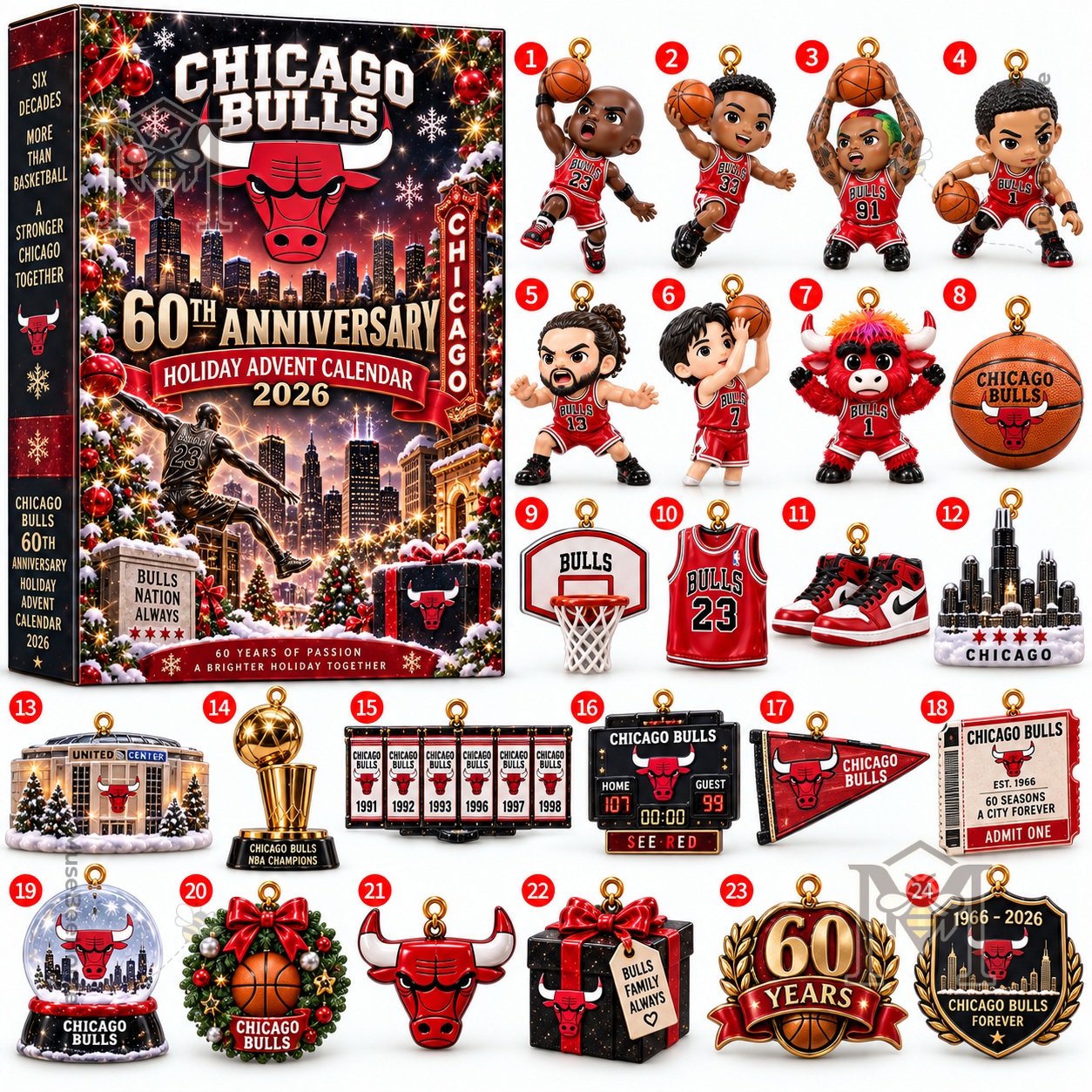 Chicago Bulls 60th Anniversary Advent Calendar 2026 - photo 2