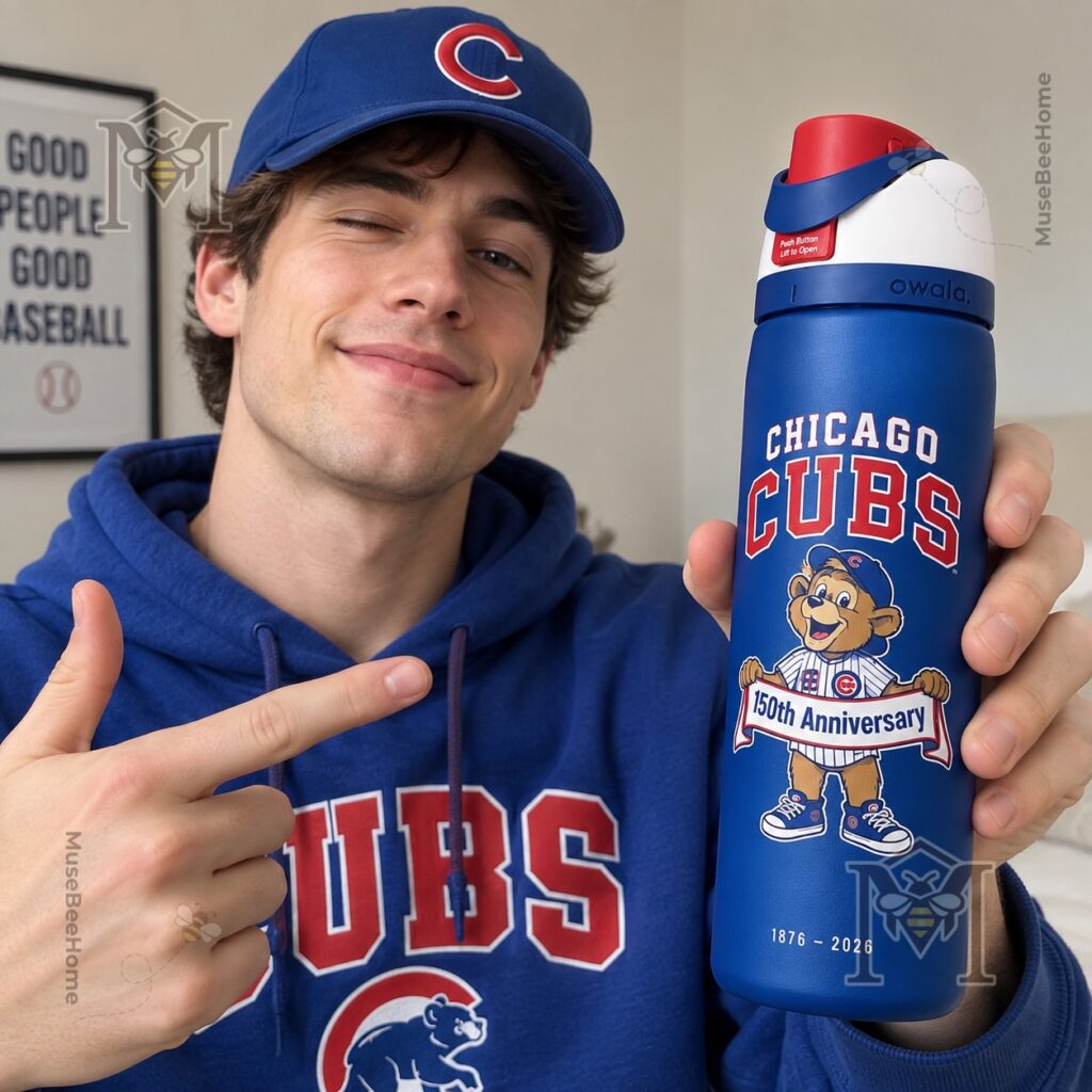 Chicago Cubs 150th Anniversary 2026 Water Bottle - photo 3