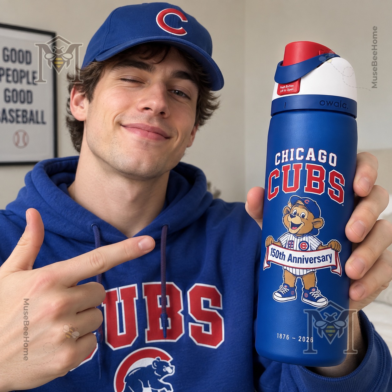 Chicago Cubs 150th Anniversary 2026 Water Bottle - photo 3