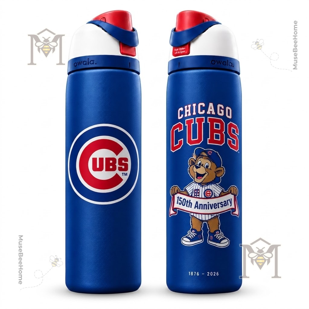 Chicago Cubs 150th Anniversary 2026 Water Bottle - photo 4