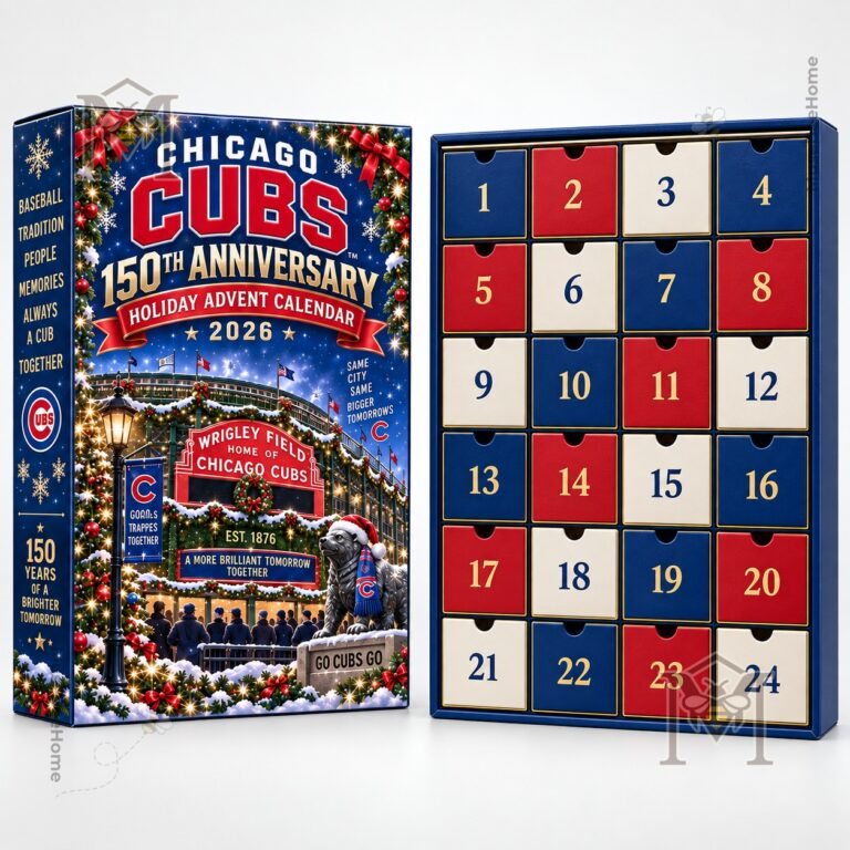 Chicago Cubs 150th Anniversary Holiday 2026 Advent Calendar - open front with numbered drawers