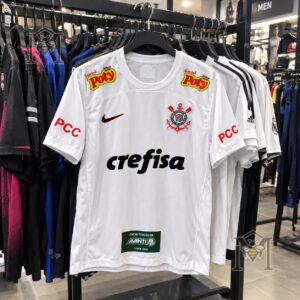 Corinthians x Crefisa Crossover Football Jersey - chest crest and sponsor details