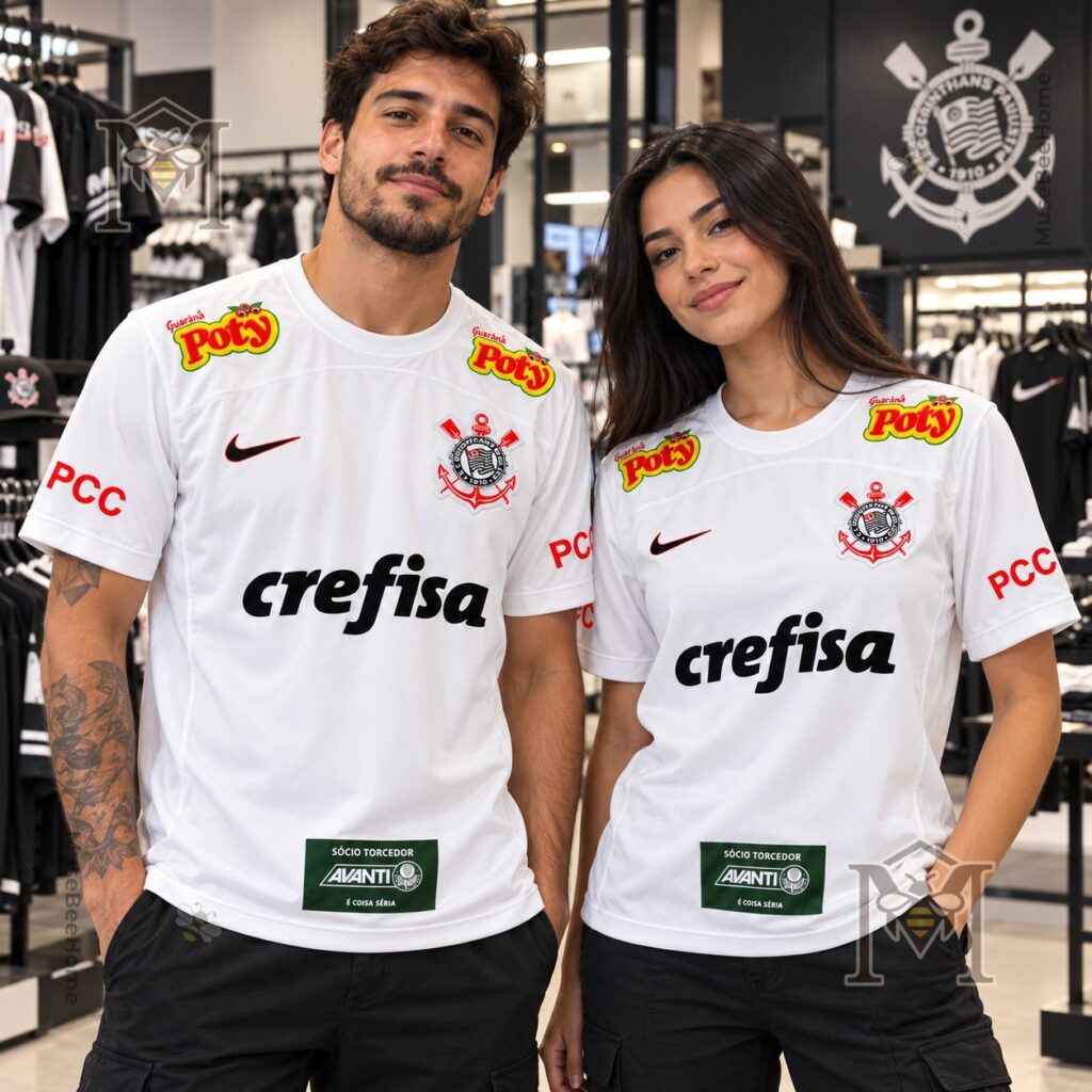 Corinthians x Crefisa Crossover Football Jersey - lower front sponsor patch