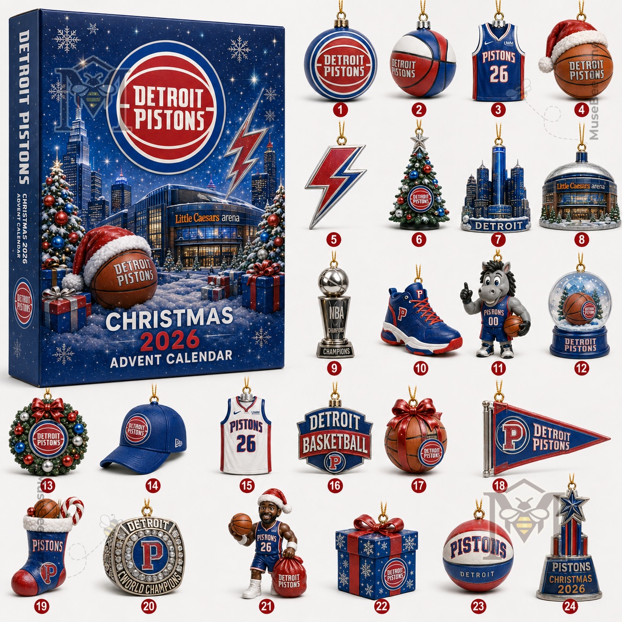 Detroit Pistons Christmas 2026 Advent Calendar - photo 2