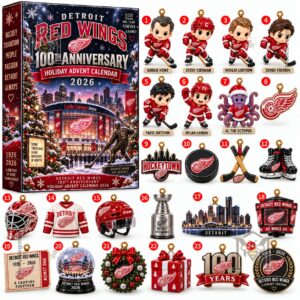Front packaging showing Red Wings 100th Anniversary calendar design