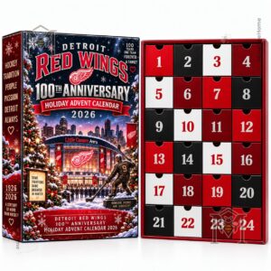 Calendar side panel featuring hockey tradition text and anniversary dates