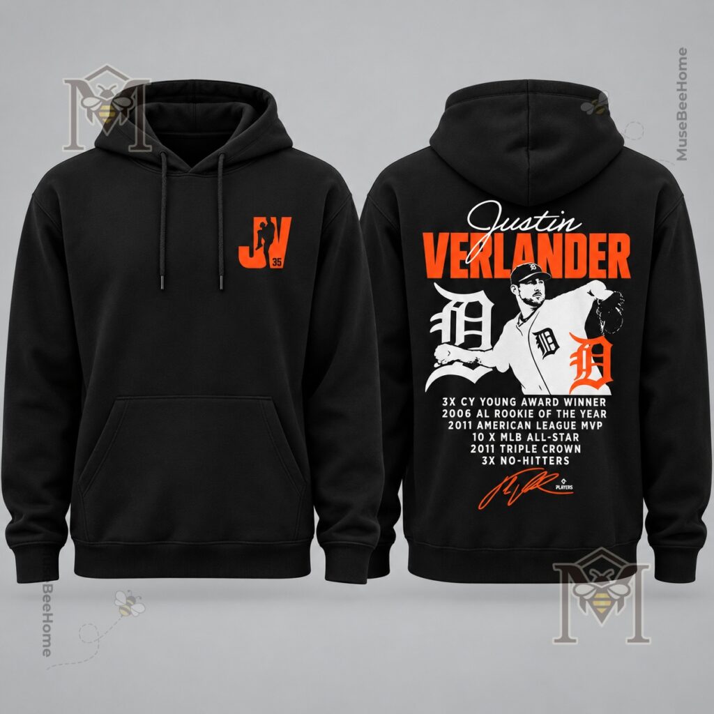 Detroit Tigers Justin Verlander Career Achievements T-Shirt - photo 4