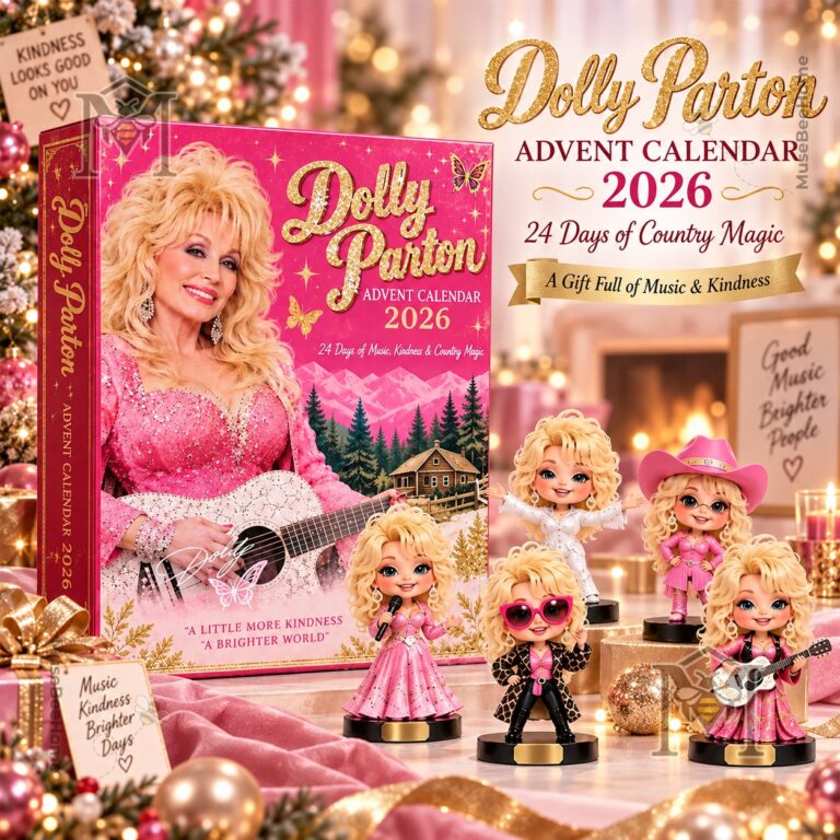 Dolly Parton Advent Calendar 2026 24 Days of Music and Country Magic - front box and figurines