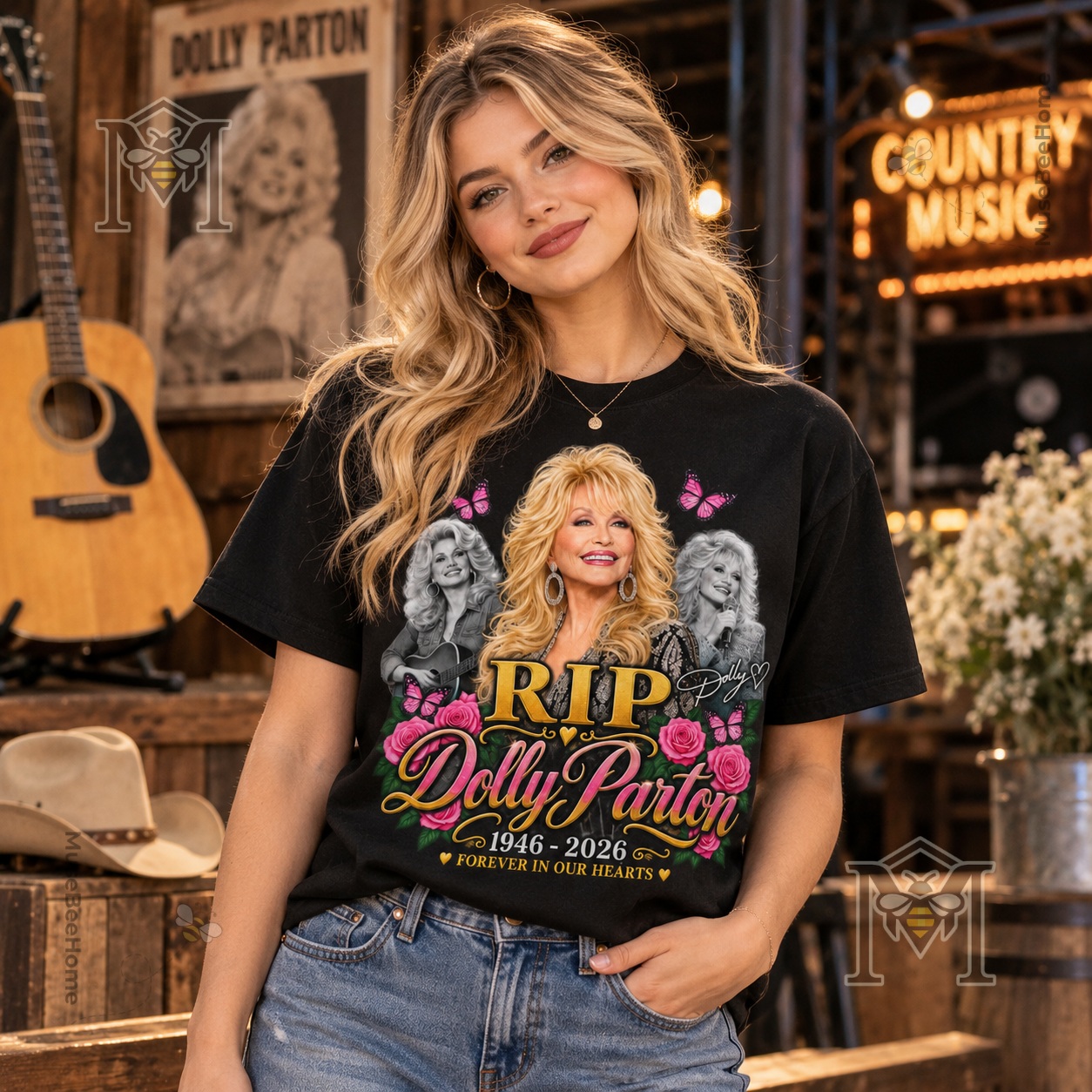Dolly Parton Forever in Our Hearts RIP 1946-2026 Tribute T-Shirt - photo 2