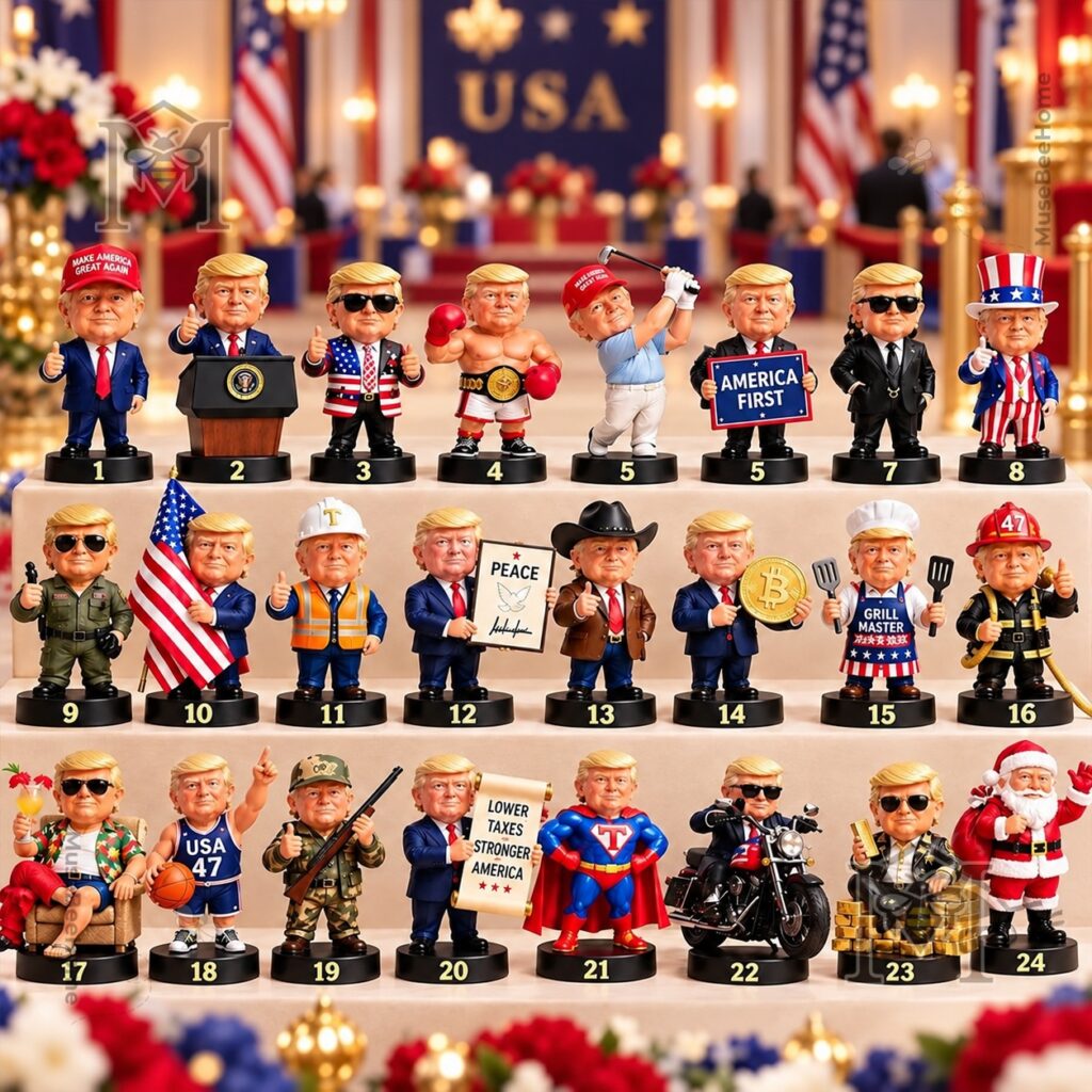 Donald Trump 2026 Advent Calendar - close-up of winter artwork and lettering