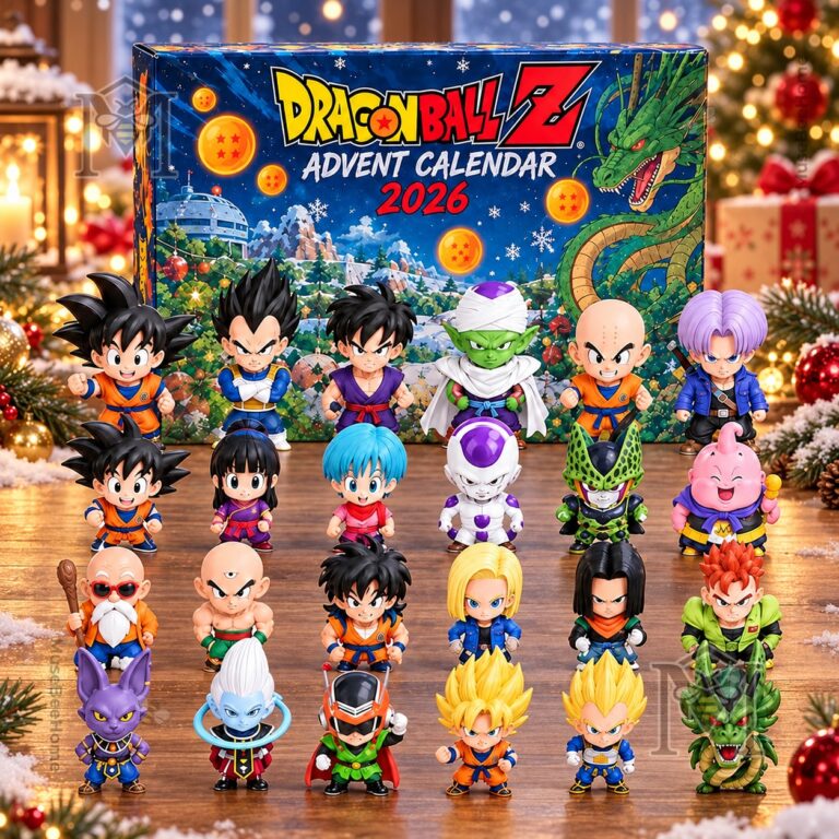 Front packaging showing 2026 Advent Calendar lettering and Shenron artwork