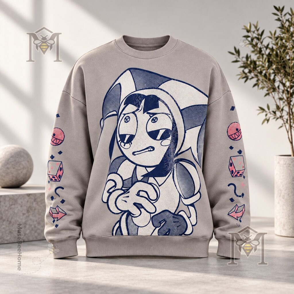 Drake Pomni Amazing Digital Circus Grid Symbols Sweatshirt - photo 2