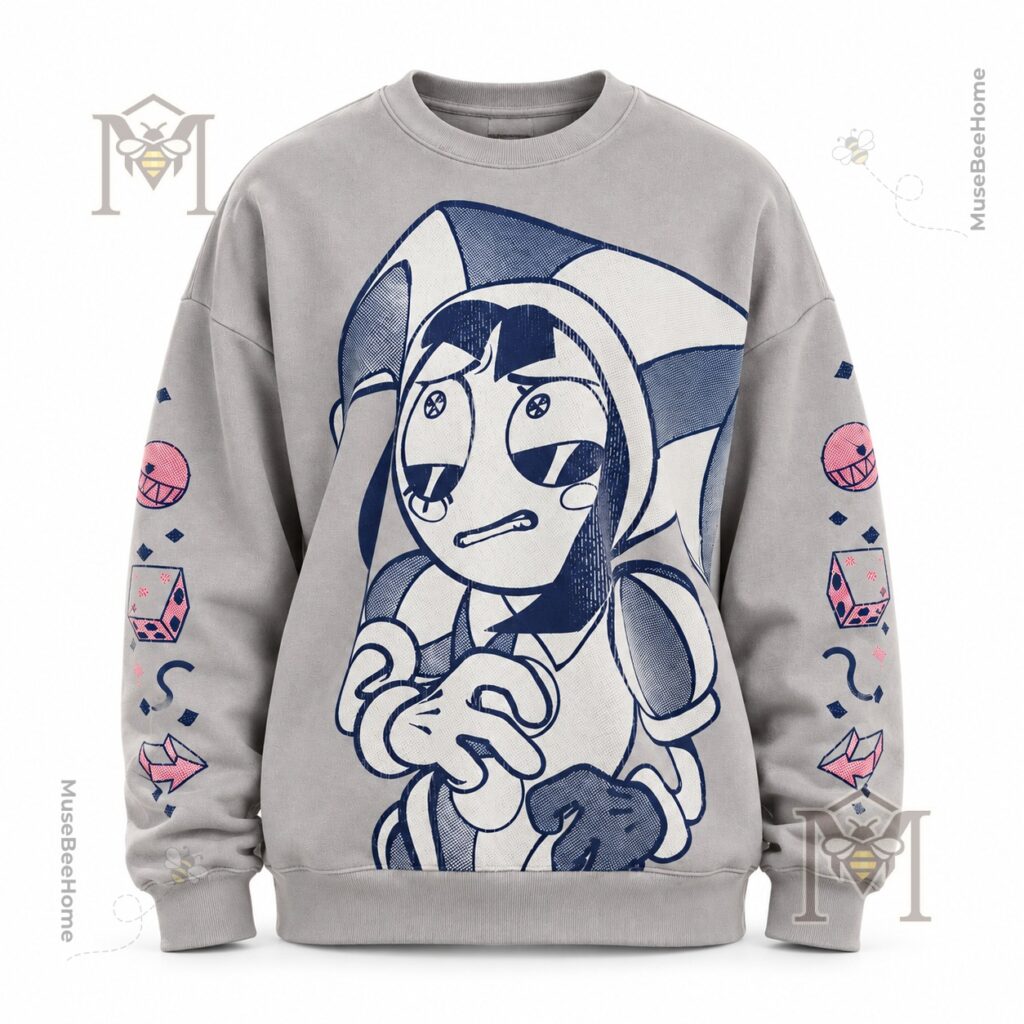 Drake Pomni Amazing Digital Circus Grid Symbols Sweatshirt - photo 3