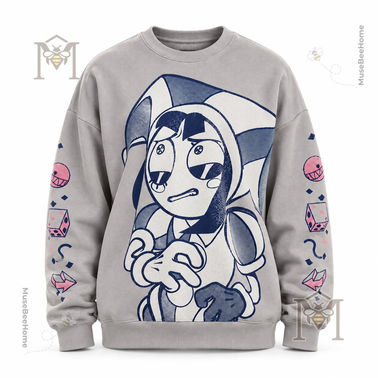 Drake Pomni Amazing Digital Circus Grid Symbols Sweatshirt - photo 3