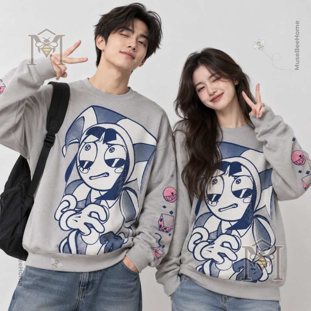 Drake Pomni Amazing Digital Circus Grid Symbols Sweatshirt - photo 4
