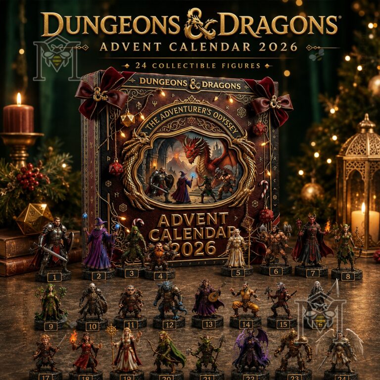 Dungeons & Dragons Advent Calendar 2026 Advent Calendar - front view with 24 numbered figures