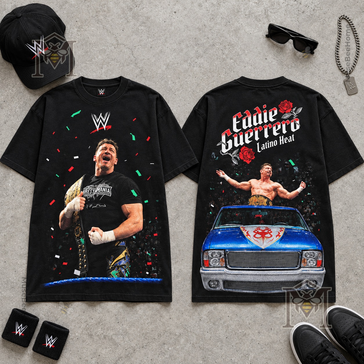 Eddie Guerrero Latino Heat WrestleMania T-Shirt - photo 2