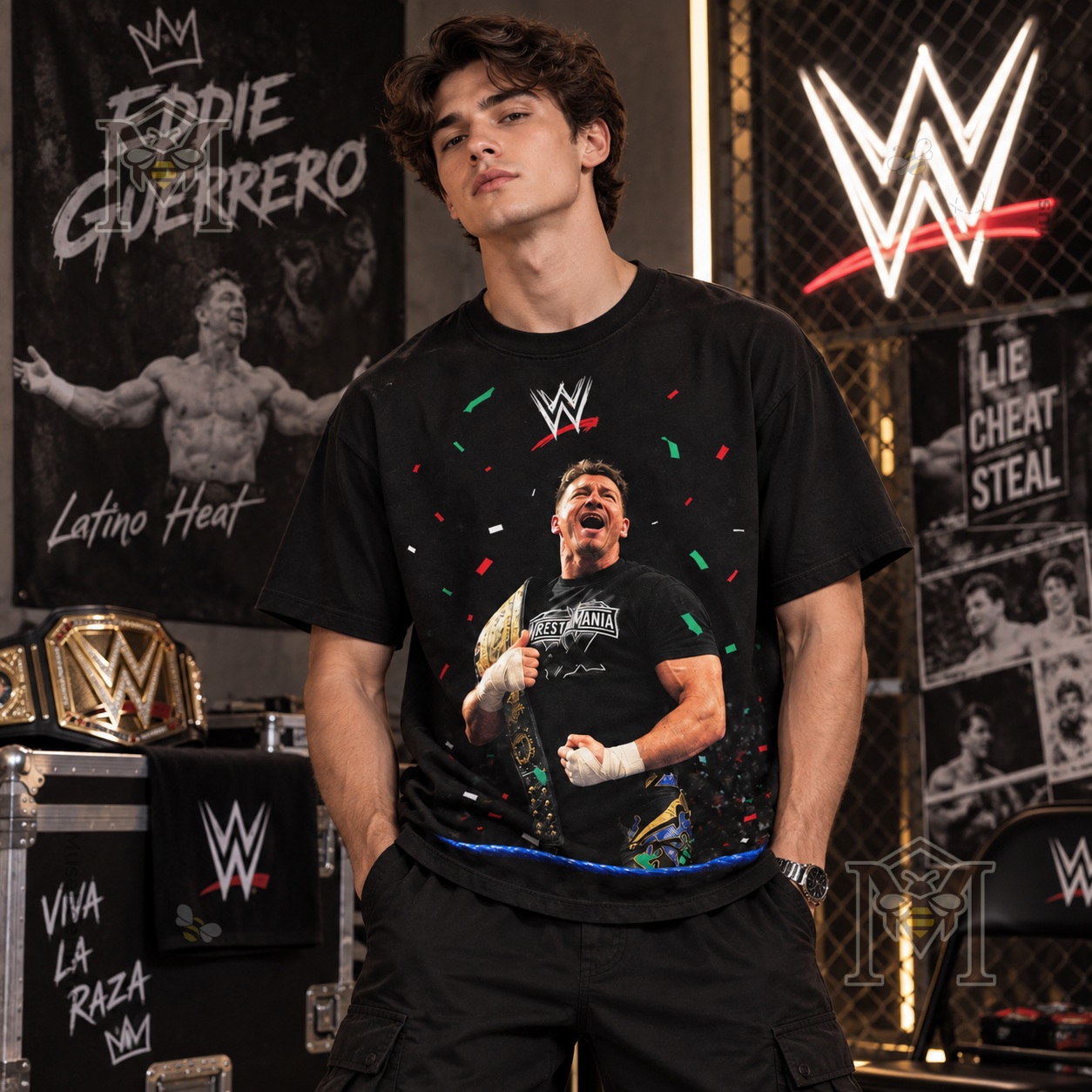 Eddie Guerrero Latino Heat WrestleMania T-Shirt - photo 3