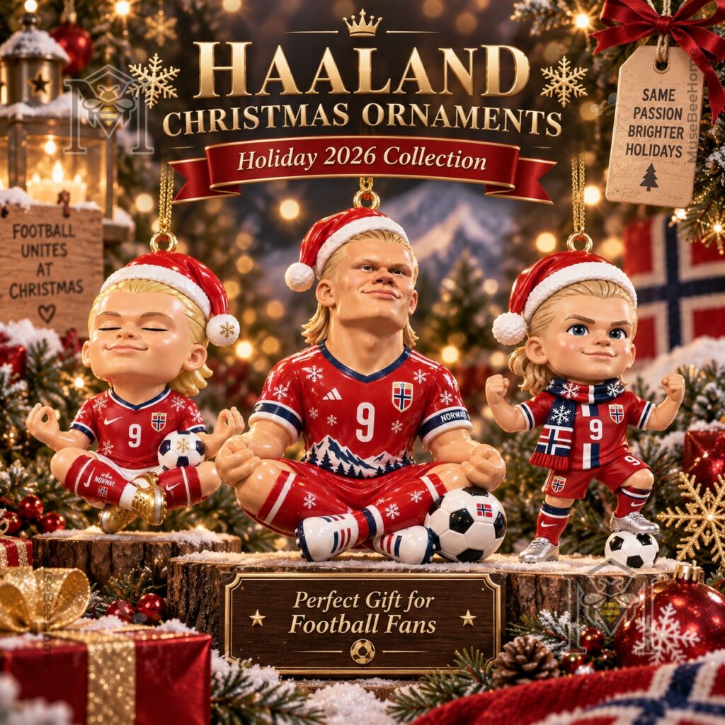 Erling Haaland Christmas 2026 Ornament - full front display