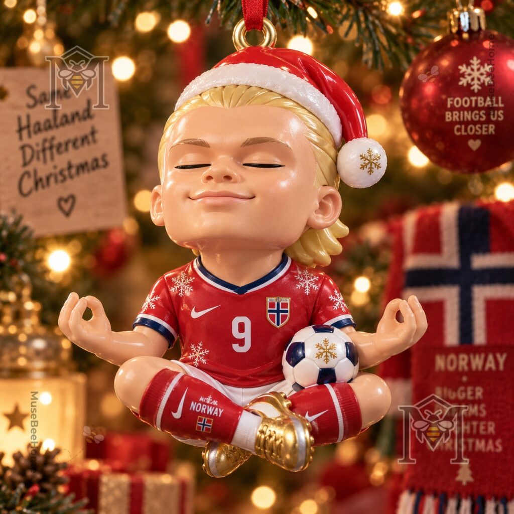 Erling Haaland Christmas 2026 Ornament - central figurine detail