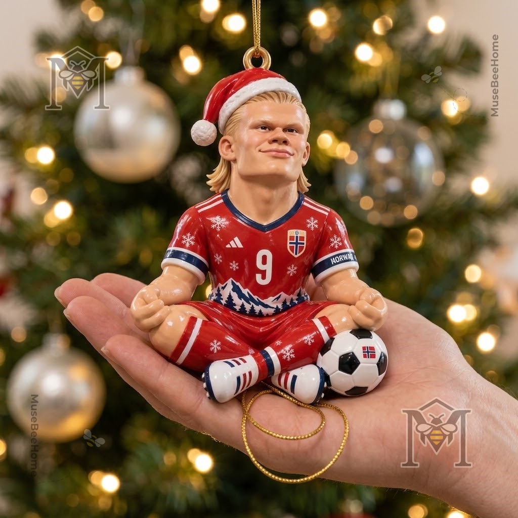 Erling Haaland Christmas 2026 Ornament - Norway kit graphics