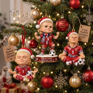 Erling Haaland Christmas 2026 Ornament - festive ornament arrangement