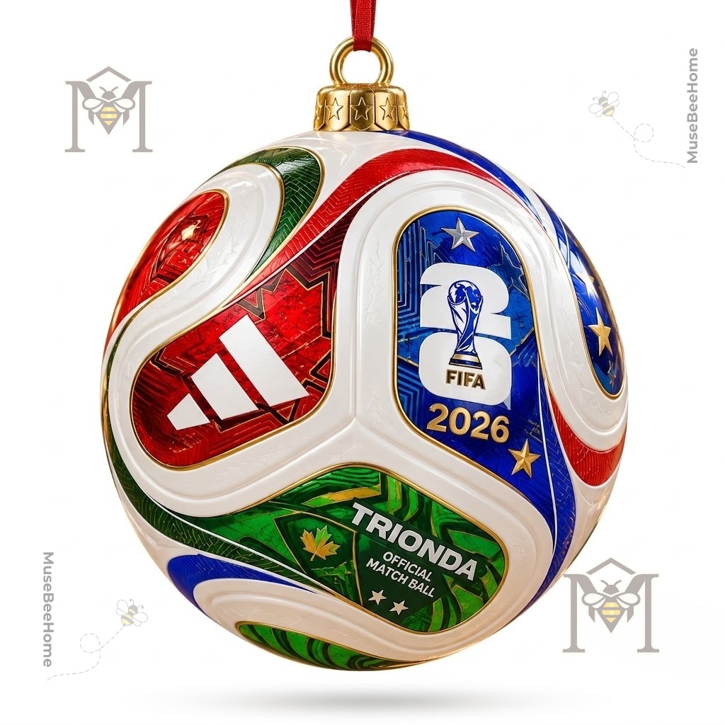 FIFA World Cup 2026 Trionda Ball Ornament - Adidas panel detail