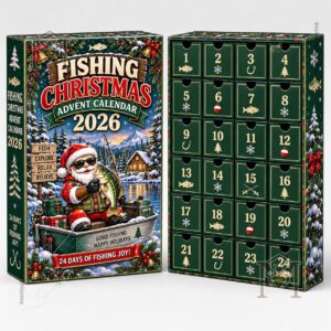 Fishing Christmas 2026 Advent Calendar - assorted fishing-themed ornament designs
