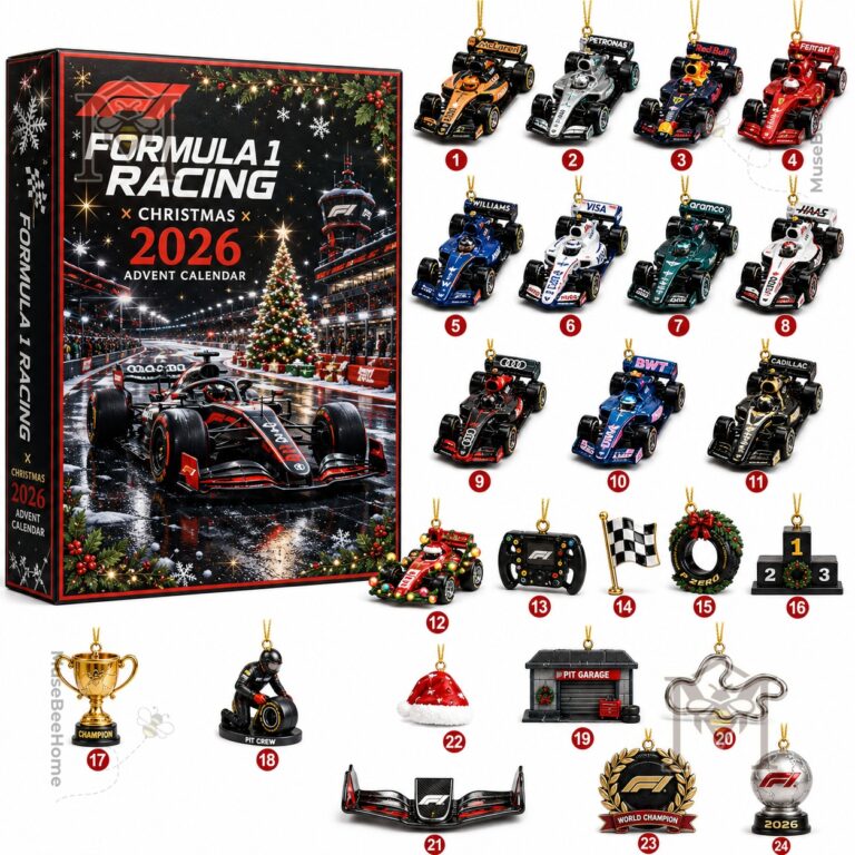 Formula 1 Christmas 2026 Advent Calendar - racing car artwork
