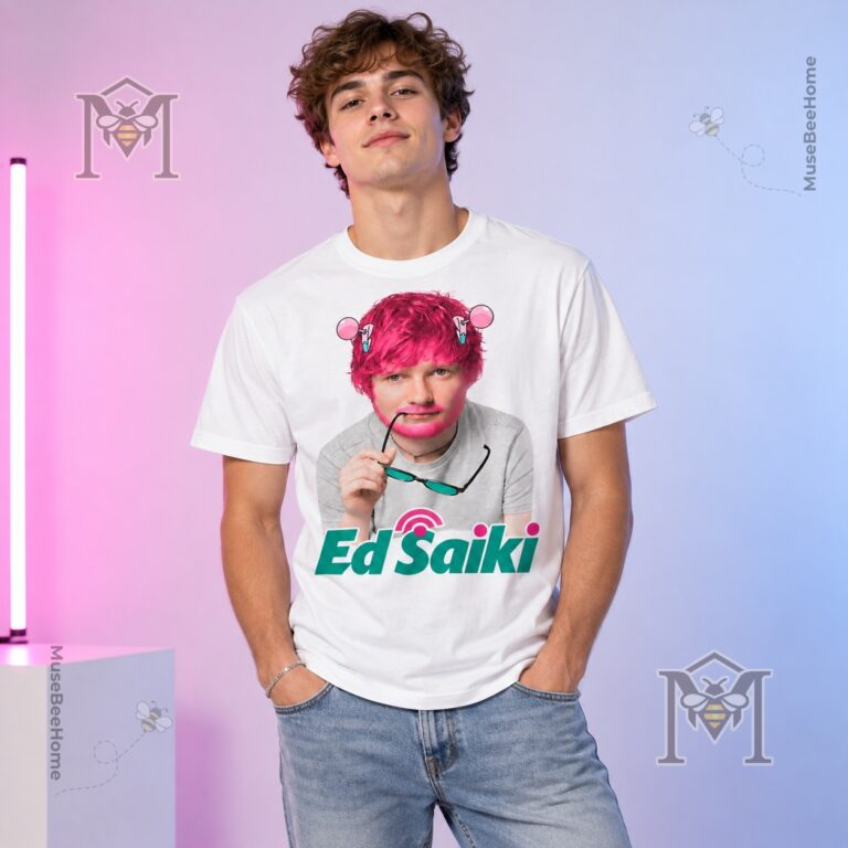 Funny Ed Sheeran Ed Saiki Anime Parody T-Shirt - photo 2