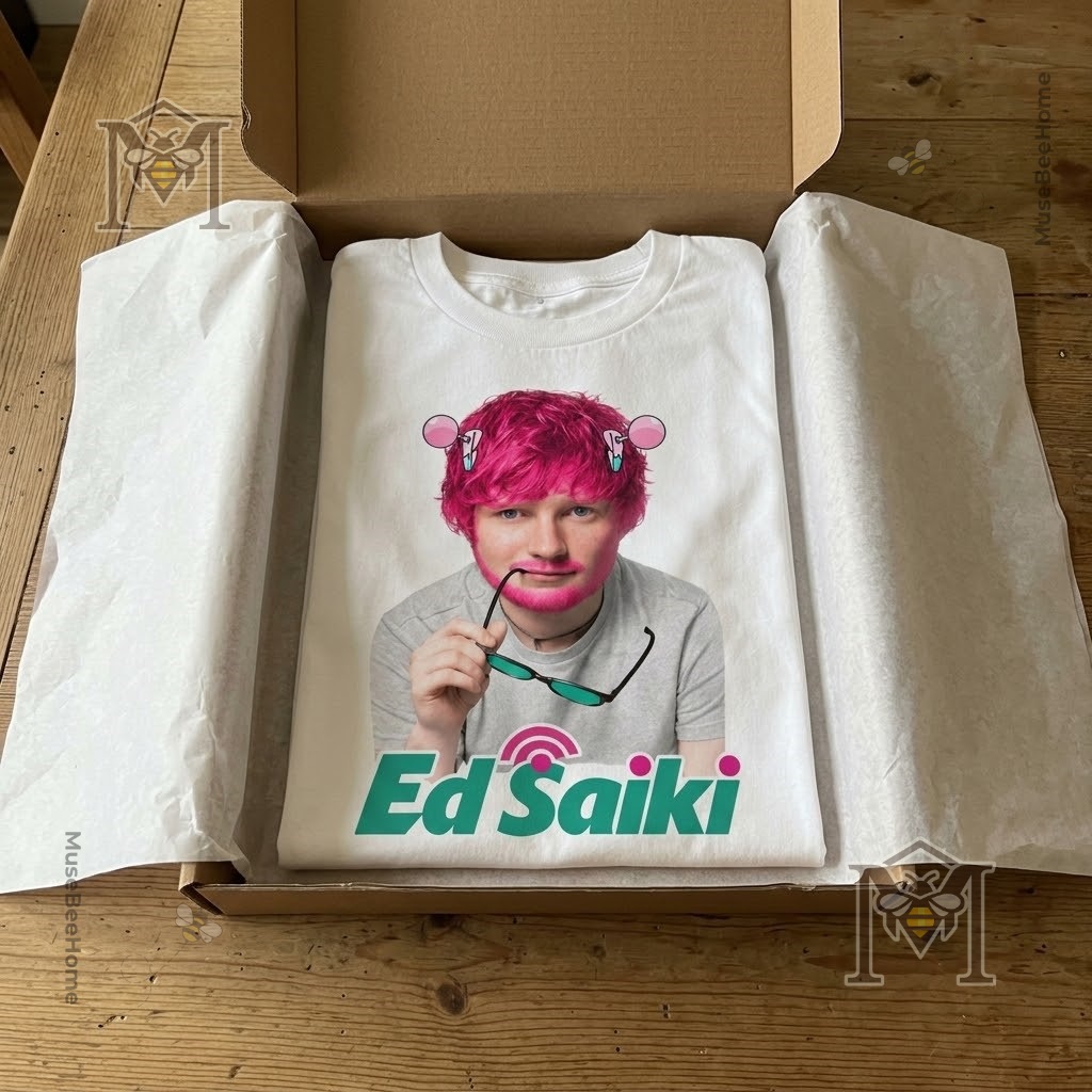 Funny Ed Sheeran Ed Saiki Anime Parody T-Shirt - photo 3