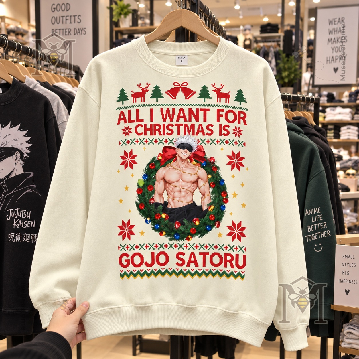 Gojo Satoru All I Want for Christmas Is Sweatshirt - photo 3
