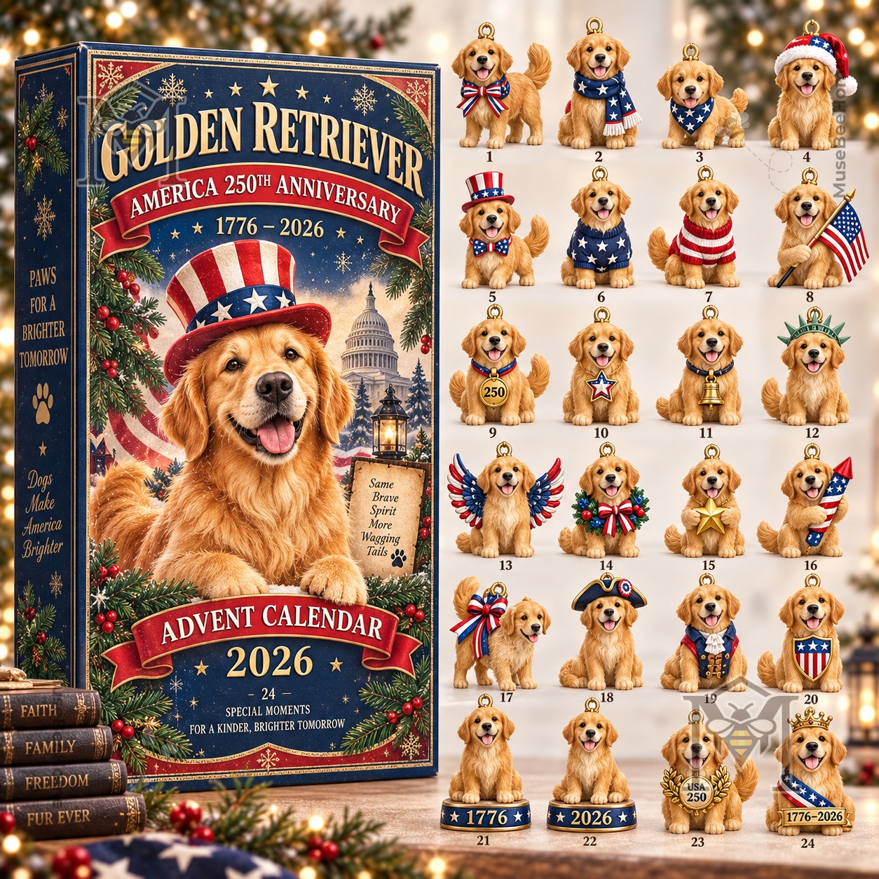Golden Retriever America 250th Anniversary 2026 Advent Calendar - photo 2