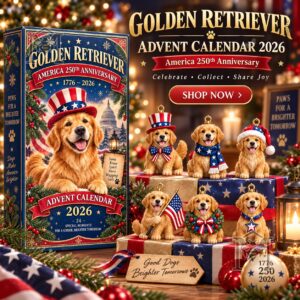 Golden Retriever America 250th Anniversary 2026 Advent Calendar - front box design