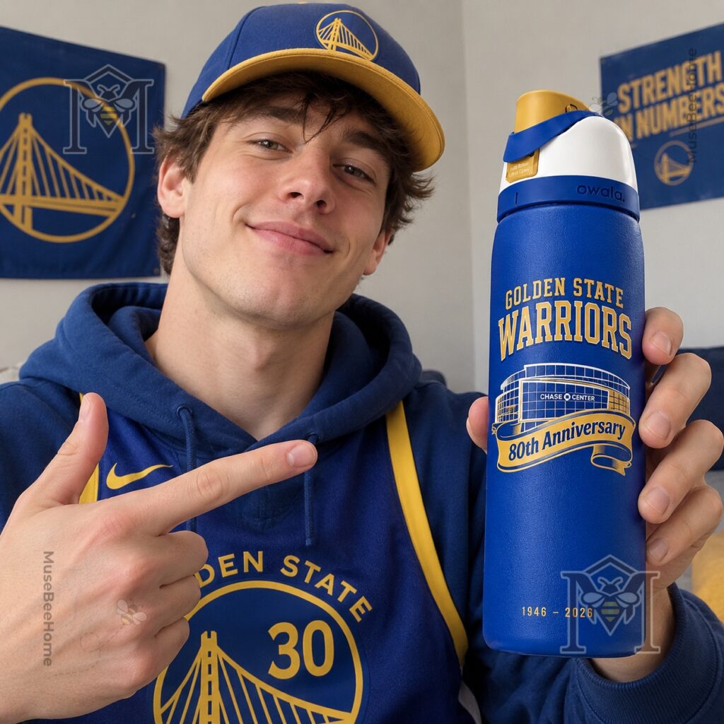 Golden State Warriors 80th Anniversary Chase Center 2026 Water Bottle - photo 3