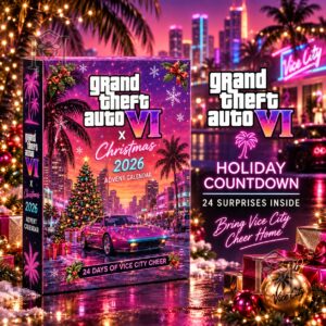Grand Theft Auto VI Christmas 2026 Advent Calendar - front and side box view