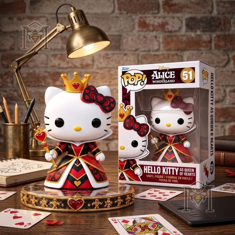 Hello Kitty Alice in Wonderland Funko Pop - crowned figure with heart scepter