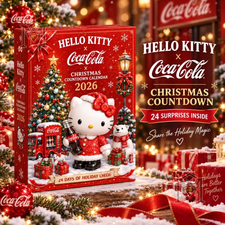 Hello Kitty x Coca-Cola Christmas 2026 Advent Calendar - front and side packaging view