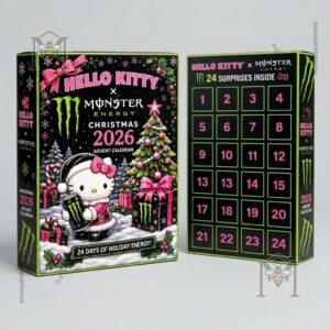 Hello Kitty x Monster Energy Christmas 2026 Advent Calendar - side packaging view