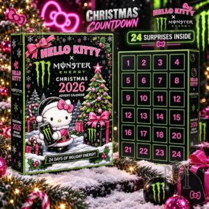 Hello Kitty x Monster Energy Christmas 2026 Advent Calendar - front view