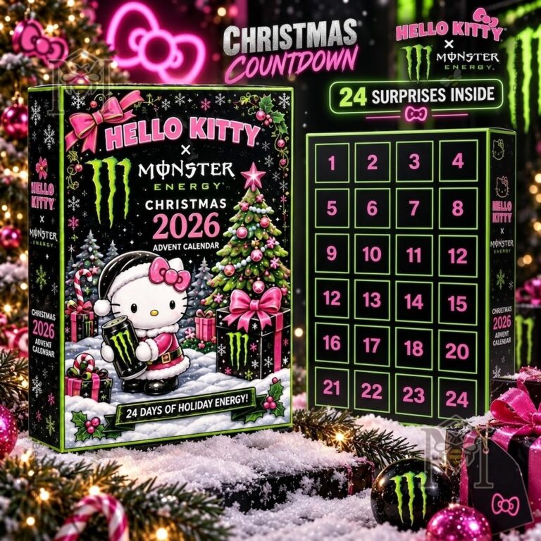 Hello Kitty x Monster Energy Christmas 2026 Advent Calendar - front view