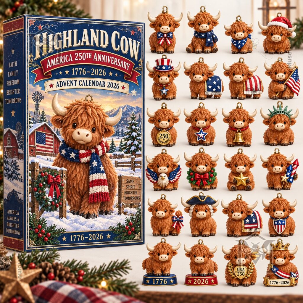 Highland Cow America 250th Anniversary 2026 Advent Calendar - photo 2