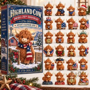 Highland Cow America 250th Anniversary 2026 Advent Calendar - photo 2