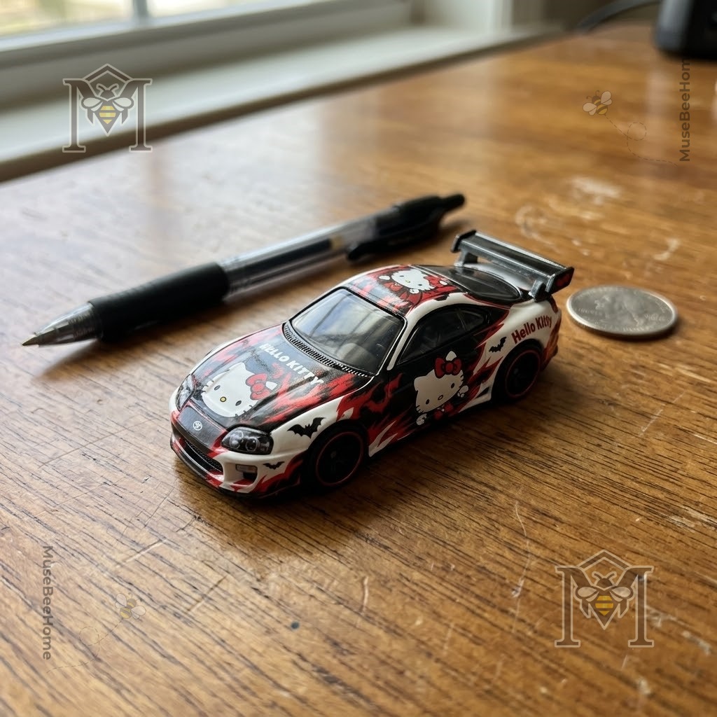 Hot Wheels Monster Hello Kitty 94 Toyota Supra A80 Diecast Car - photo 3