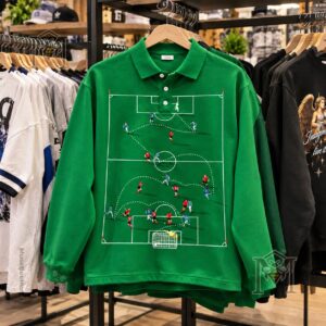 House of Errors FOOTBALL TACTIC RUGBY Polo - full front layout with miniature players