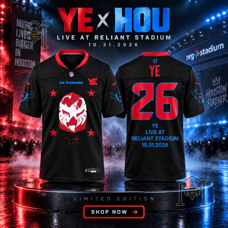 Houston Texans Ye Live at Reliant Stadium 2026 Football Jersey - front and back views